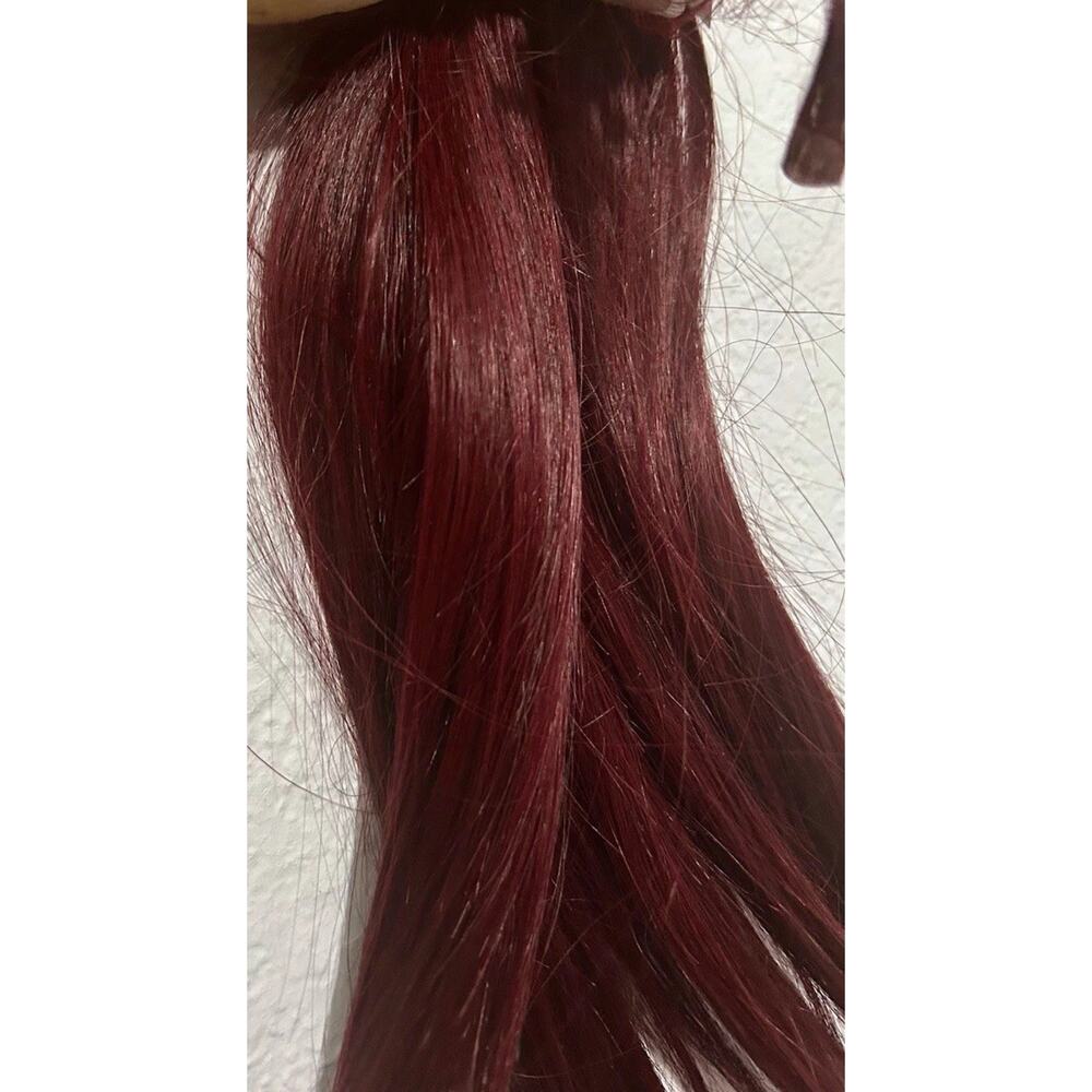 14in Nail U-Tip K-tip Keratin fusion Extensions Red 98 pc. Human Hair remy 61g